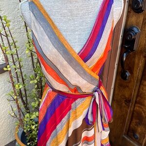 Colorful Striped Ralph Lauren Wrap Dress, size 6